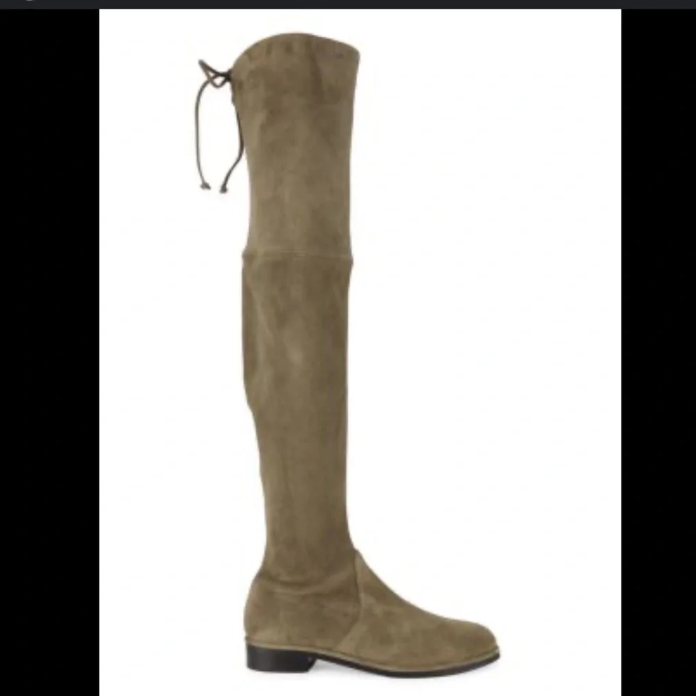 Marc Fisher Suede Over-the-Knee Boots Taupe Gray Women’s 8.5